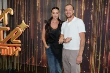 Iva Kubelková s tanečníkem.