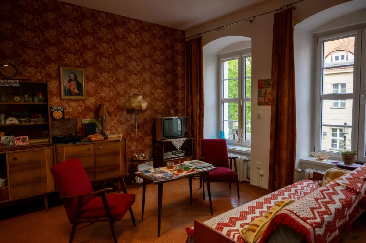 Retro obývací pokoj.