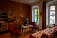 Retro obývací pokoj.