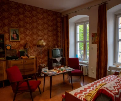 Retro obývací pokoj.