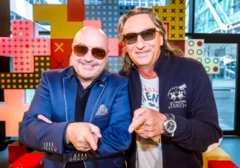 Michal David a režisér filmu Decibely lásky.