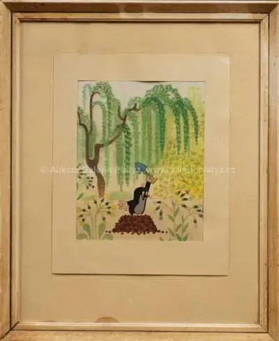 Obraz Krtečka od Zdeňka Milera. 