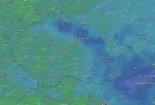 Meteorologická mapka České republiky