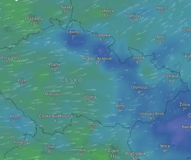 Meteorologická mapka České republiky