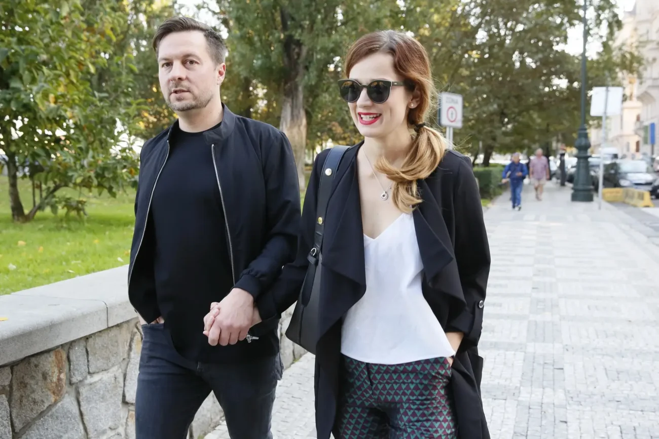 Marika Šoposká s manželem v roce 2018.