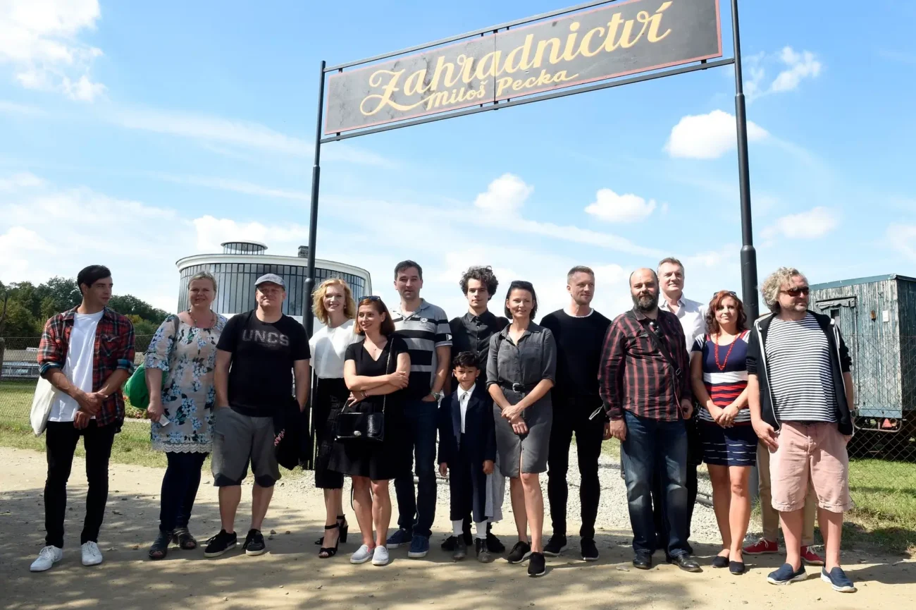 foto z natáčení filmu Zahradnictví