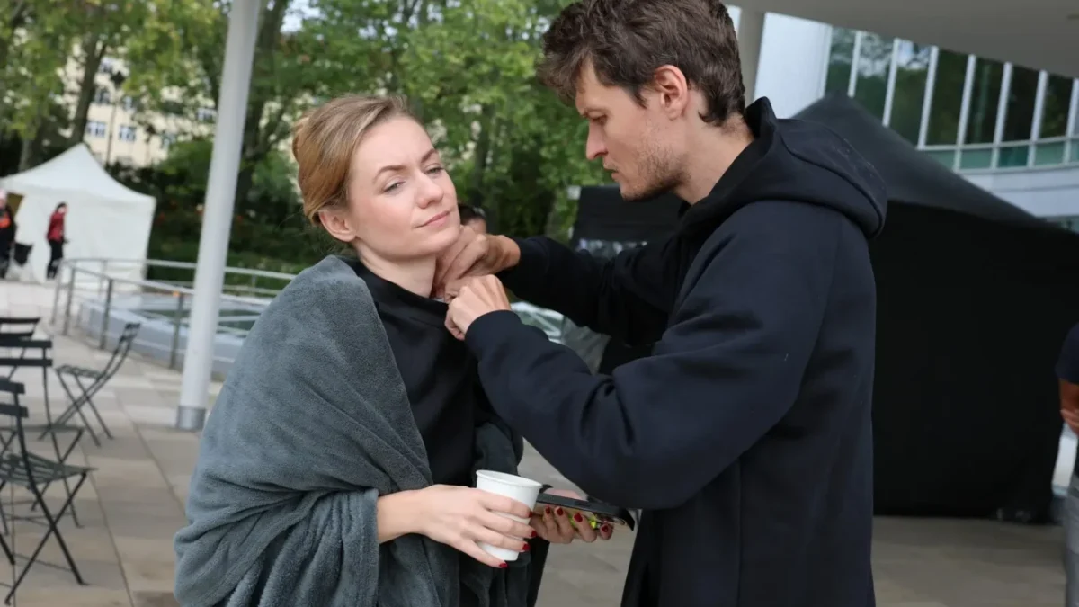 Anna Jiřina Daňhelová při natáčení nové komedie