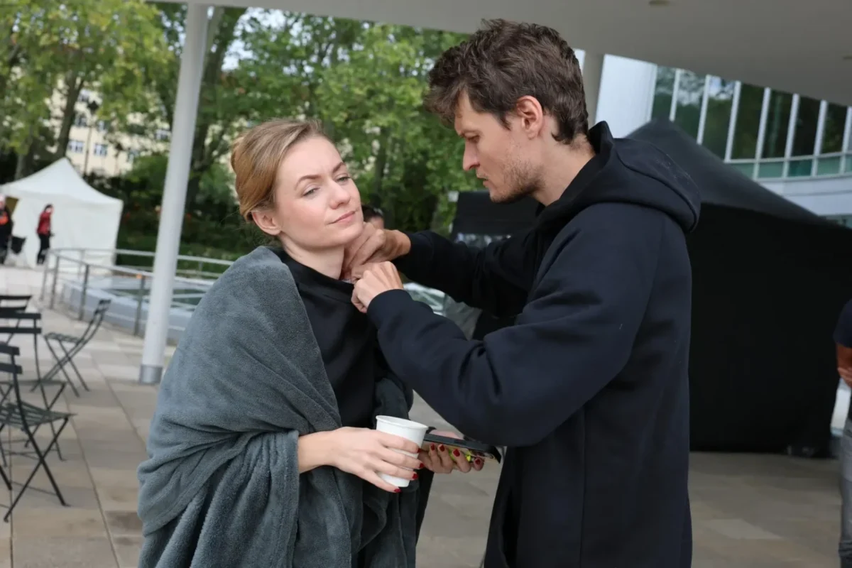 Anna Jiřina Daňhelová při natáčení nové komedie