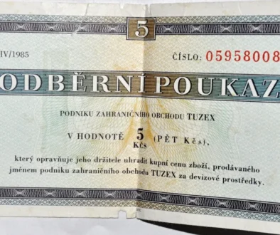 Odběrní poukaz do Tuzexu neboli pět bonů