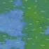 meteorologická mapa z portálu windy.com ukazuje studenou frontu nad českou republikou