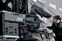 Kameraman při natáčení seriálu