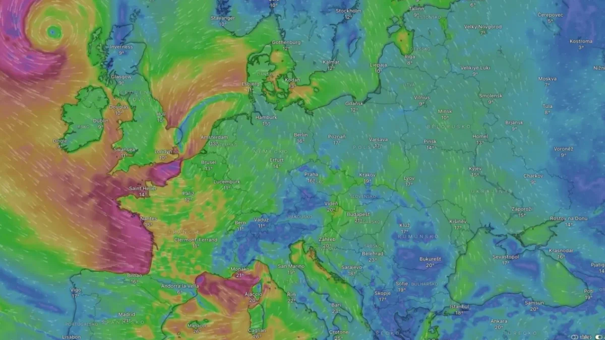 meteorologický radar na čtvrtek 23.10.2025