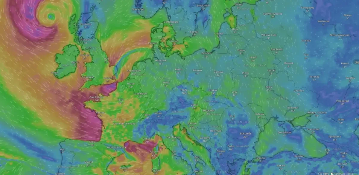 Proudění vzduchu aktuálně.