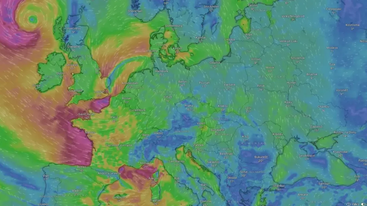 Proudění vzduchu aktuálně.