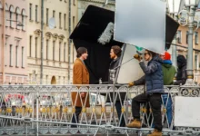 Keanu Reeves natáčí film.