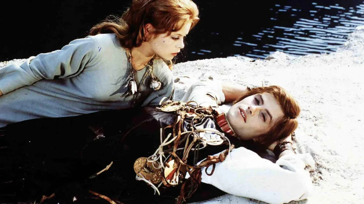 profimedia-0144973182 Miroslava Šafránková a Petr Svojtka ve filmu Malá mořská víla (1976). Oba ležící na břehu moře