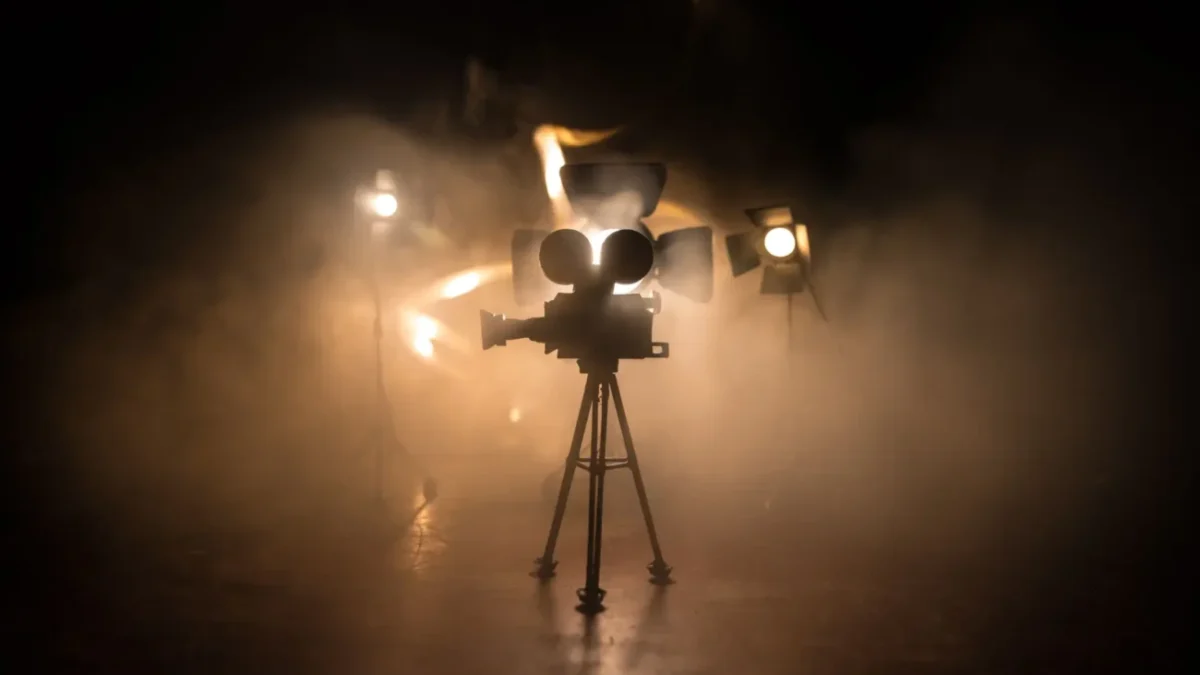 stará kamera osvětlená