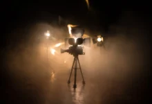 stará kamera osvětlená