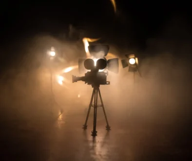 stará kamera osvětlená