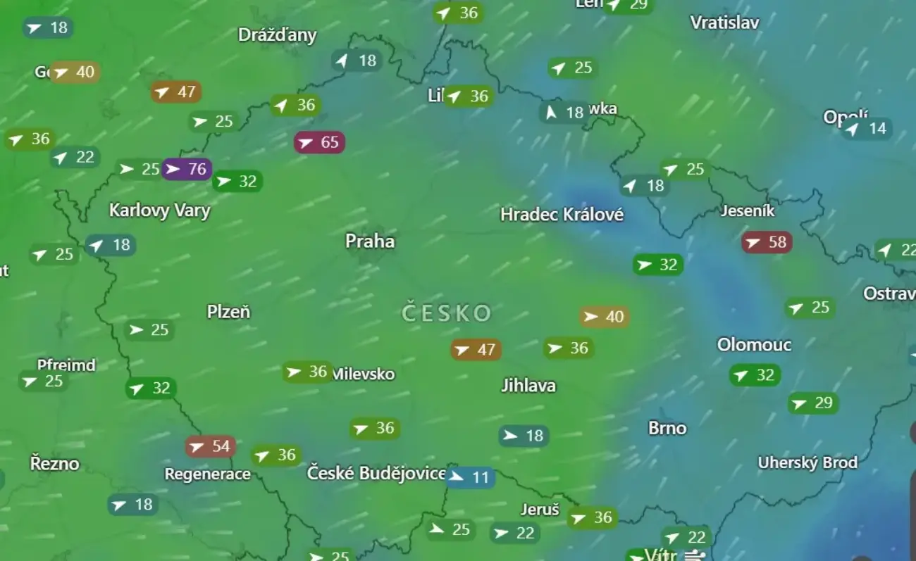 Aktuálně ovlivňuje počasí v Česku silné západní proudění | TVGURU.cz Aktuálně ovlivňuje počasí v Česku silné západní proudění