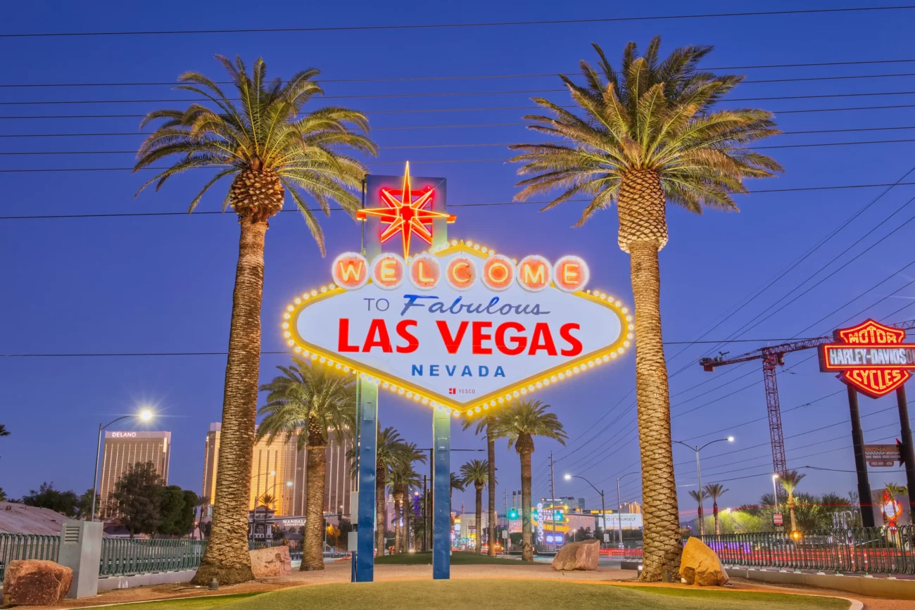 Cedule s nápisem Las Vegas