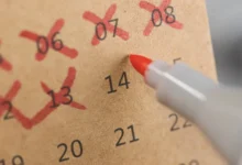odškrtávání dní v kalendáři