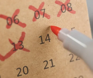 odškrtávání dní v kalendáři