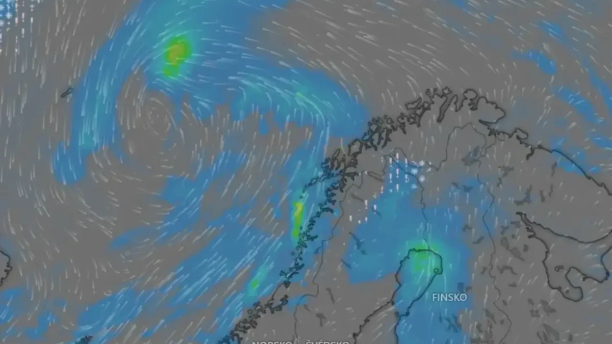Aktuální snímek severní Evropy