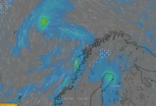 Aktuální snímek severní Evropy