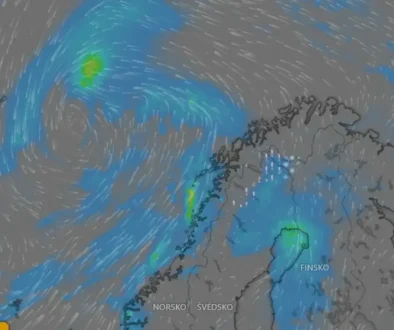 Aktuální snímek severní Evropy