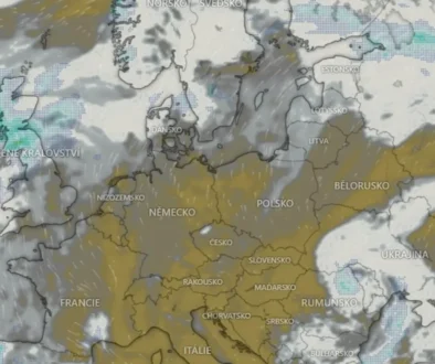 Aktuální oblačnost nad Evropou