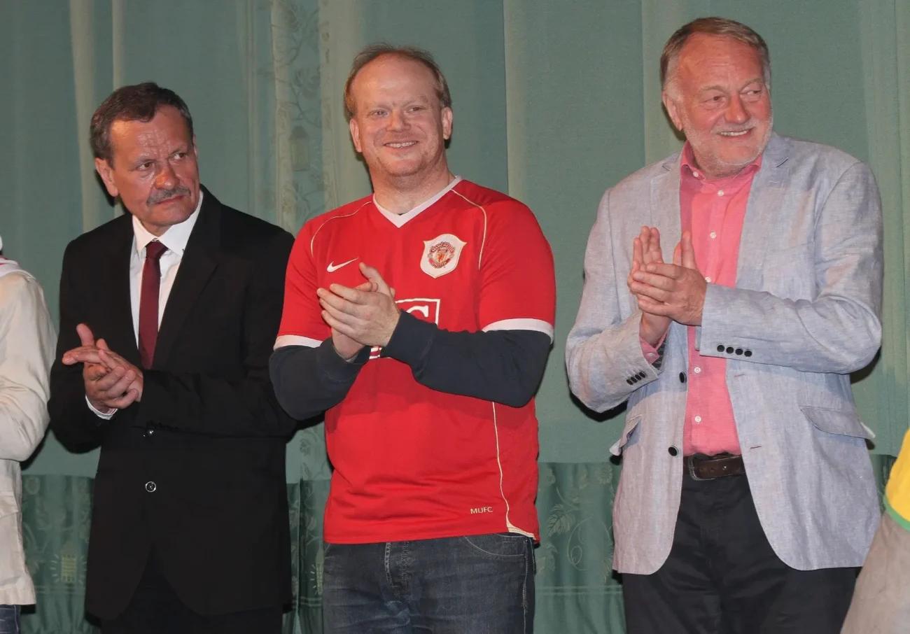 David Novotný | TVGURU.cz Premiéra filmu Okresní přebor. Miroslav Krobot, David Novotný, Luděk Sobota