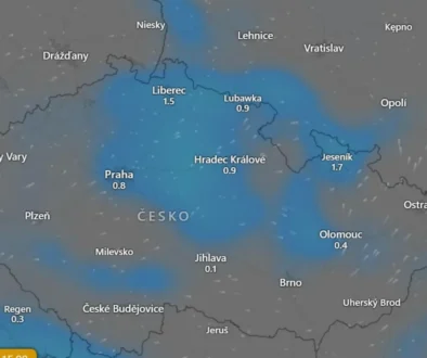 Srážky dnes odpoledne