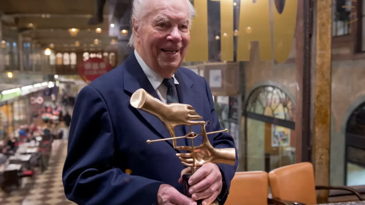 Kameraman František Němec při převzetí ceny za celoživotní dílo