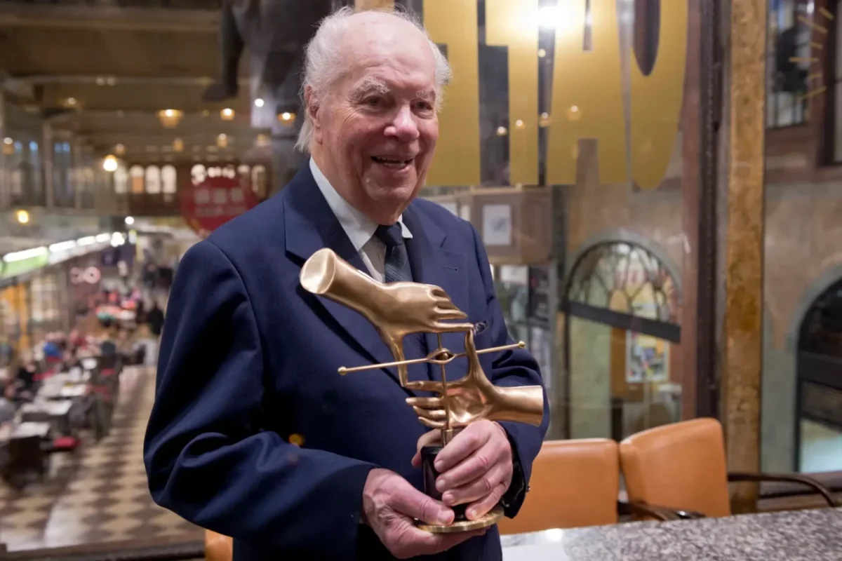 Kameraman František Němec při převzetí ceny za celoživotní dílo