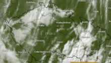 Aktuální oblačnost nad Českou republikou