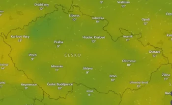 Jeden z možných scénářů vývoje teplot na Štědrý den