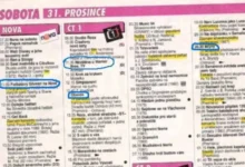 tv program tištěný a v něm zakroužkované pořady