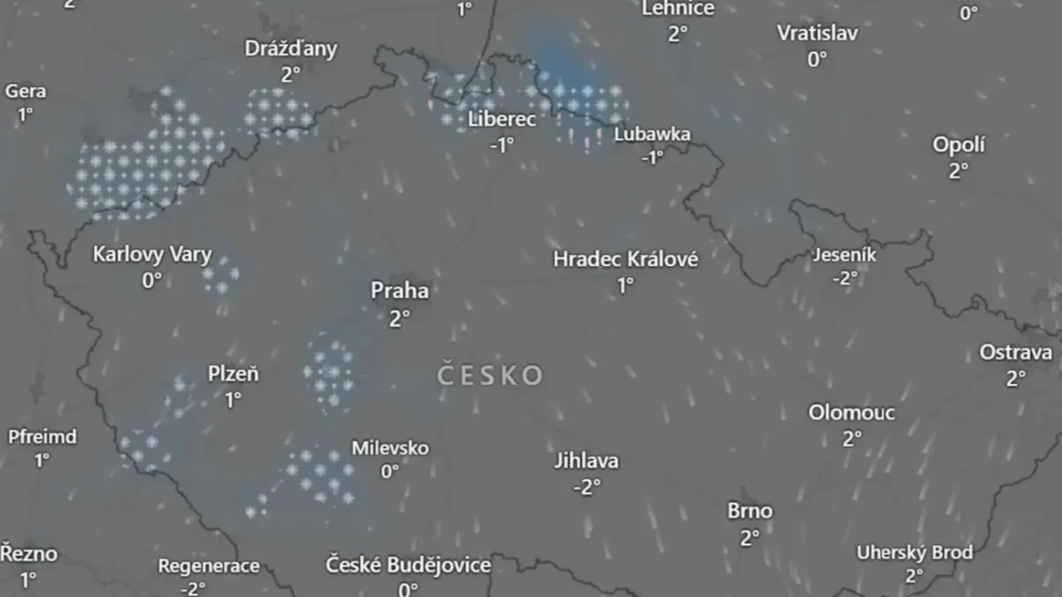 Situace v pondělí 17. listopadu 2025