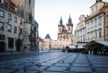 vylidněná Praha - Staroměstské náměstí