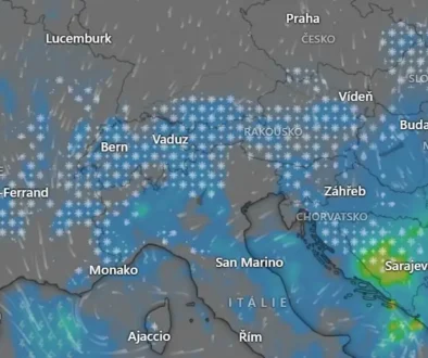 Pátek - sněžení v Evropě