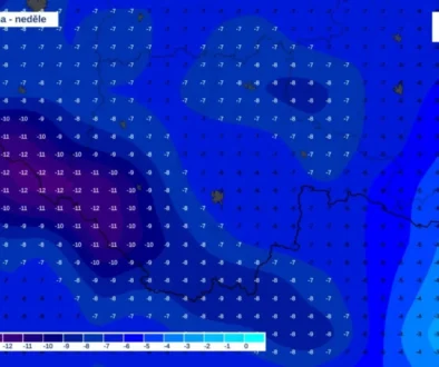 Denní minima - neděle 23 11 2025