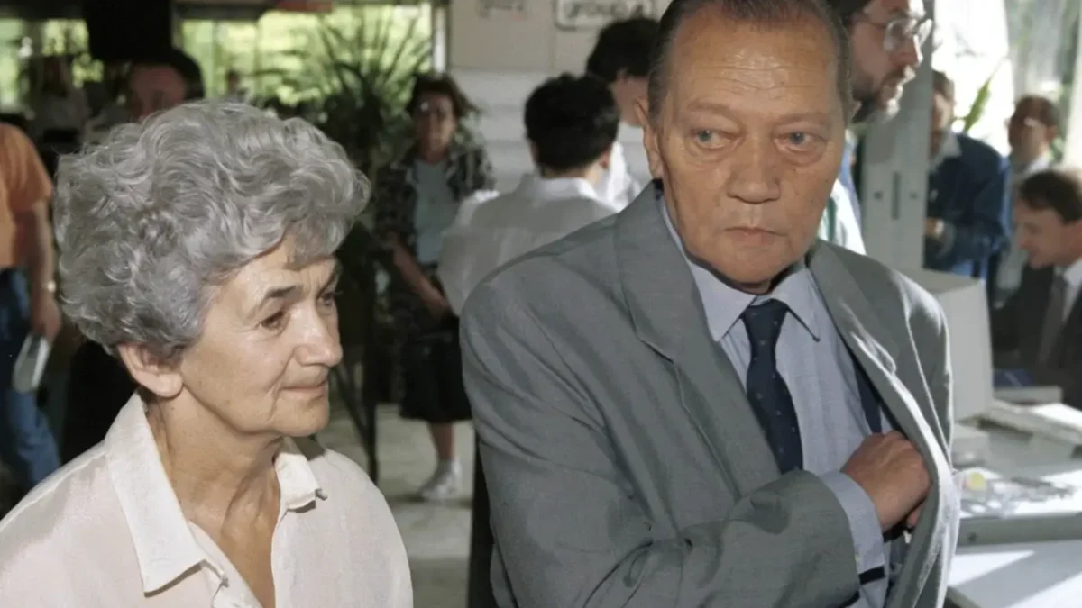 Rudolf Hrušínský starší s manželkou.