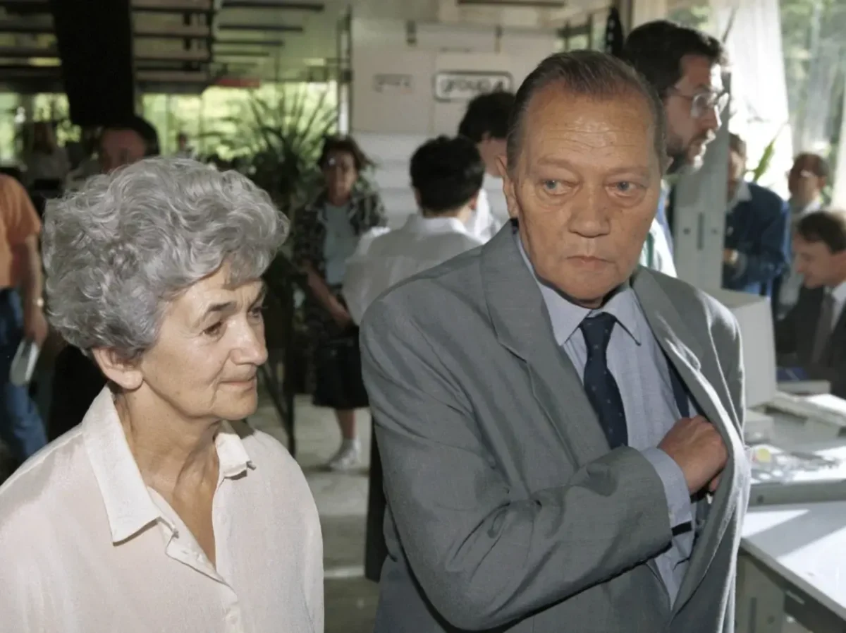 Rudolf Hrušínský starší s manželkou.