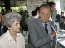 Rudolf Hrušínský starší s manželkou.