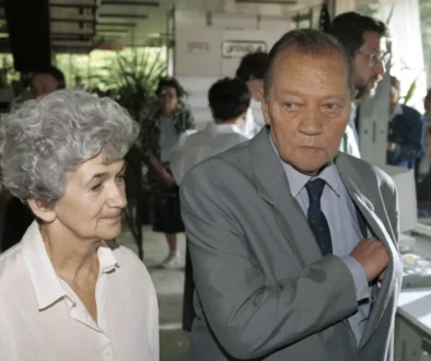 Rudolf Hrušínský starší s manželkou.