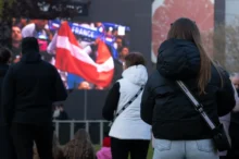 vysoká sledovanost sportovního přenosu na plátně