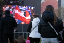 vysoká sledovanost sportovního přenosu na plátně