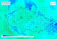 Teplota vzduchu v úterý 2. prosince