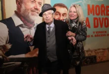 Jiří Suchý na premiéře filmu Moře na dvoře.